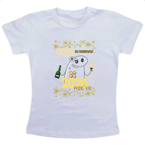 Camiseta Infanto Juvenil Ano novo sobrevivi