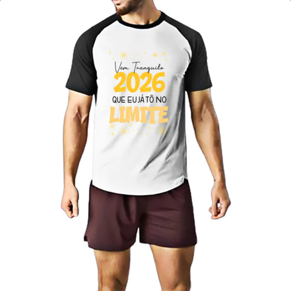 Camiseta Raglan Ano Novo 2026 no Limite - Imagem 2