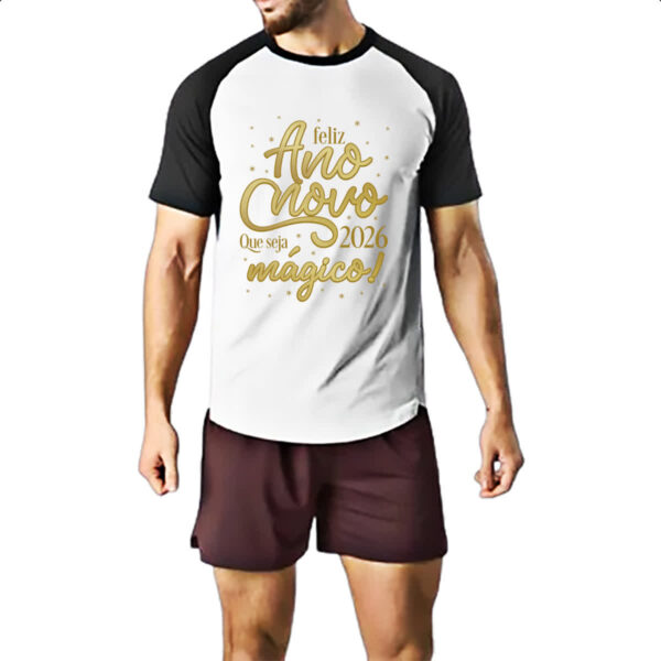 Camiseta Raglan Ano Novo 2026 Magico - Imagem 2