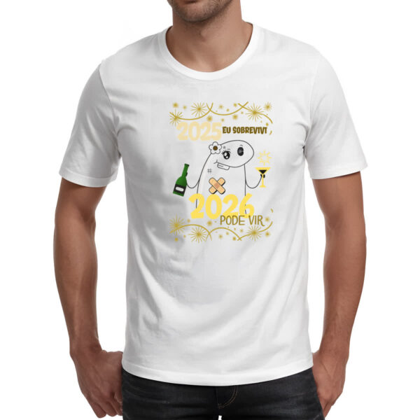 Camiseta Unissex Ano novo sobrevivi - Imagem 2
