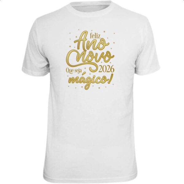 Camiseta Unissex Ano Novo 2026 Magico