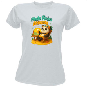 Camiseta Baby Look Panda modo ferias ativado