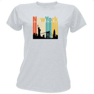 Camiseta Baby Look New York Turisto Retro Style