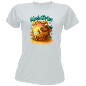 Camiseta Baby Look Capivara modo ferias ativado