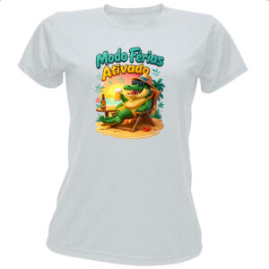 Camiseta Baby Look Crocodilo modo ferias ativado