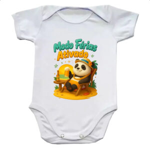 Body infantil Panda modo ferias ativado