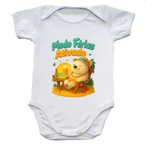 Body infantil Urso Polar modo ferias ativado