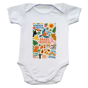 Body infantil Brasil Tropical Chuchu Beleza