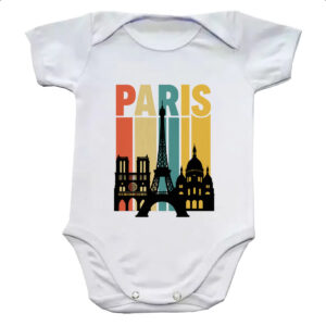 Body infantil Paris Turismo Retro Style