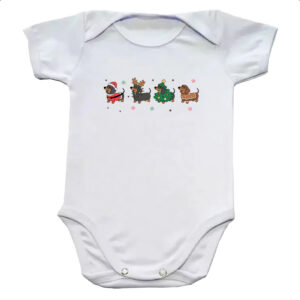 Body infantil Dachshund Salsicha Natal