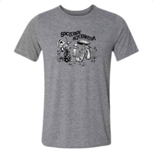 Camiseta Cinza Sociedade Alternativa elementos