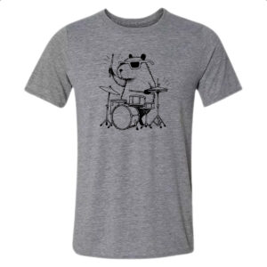 Camiseta Cinza Capivara Baterista