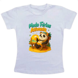 Camiseta Infanto Juvenil Panda modo ferias ativado