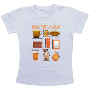 Camiseta Infanto Juvenil Brasil Tons Caramelos