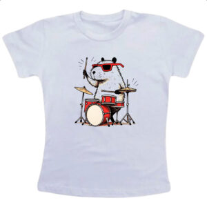 Camiseta Infanto Juvenil Capivara Baterista