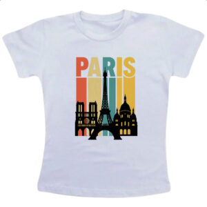 Camiseta Infanto Juvenil Paris Turismo Retro Style