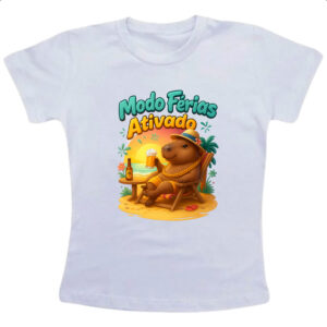 Camiseta Infanto Juvenil Capivara modo ferias ativado
