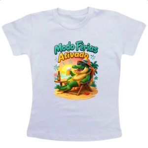 Camiseta Infanto Juvenil Crocodilo modo ferias ativado