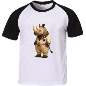 Camiseta Raglan Rinoceronte de pijama
