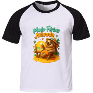 Camiseta Raglan Preguica modo ferias ativado