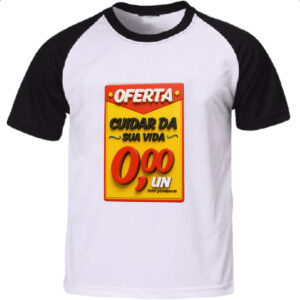 Camiseta Raglan Oferta cuidar da sua vida