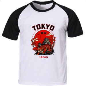 Camiseta Raglan Tokyo Tigre Japao