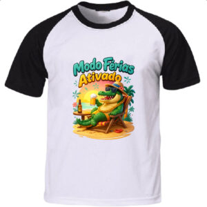 Camiseta Raglan Crocodilo modo ferias ativado