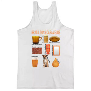 Camiseta Regata Brasil Tons Caramelos