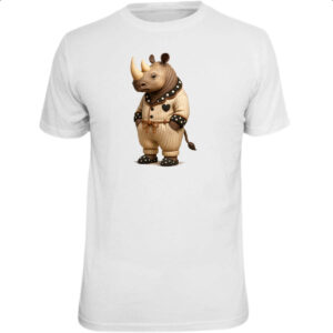 Camiseta Unissex Rinoceronte de pijama