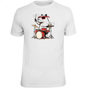 Camiseta Unissex Capivara Baterista