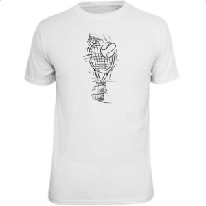 Camiseta Unissex Tenis Raquete e bola rebatida