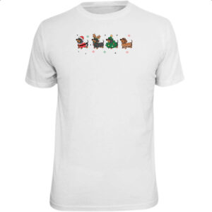 Camiseta Unissex Dachshund Salsicha Natal