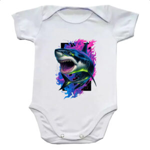 Body infantil Tubarao Neon