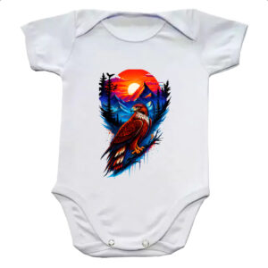 Body infantil Aguia montanhas landscape art