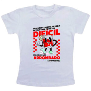 Camiseta Infanto Juvenil Discutir com inteligente