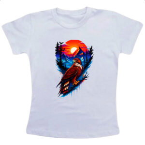 Camiseta Infanto Juvenil Aguia montanhas landscape art