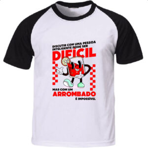 Camiseta Raglan Discutir com inteligente