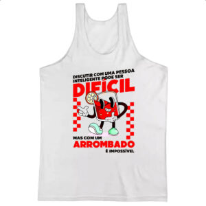 Camiseta Regata Discutir com inteligente