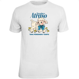 Camiseta Unissex Desculpa o atraso estava perdendo tempo