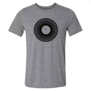 Camiseta Cinza Disco Vinil Hipnose