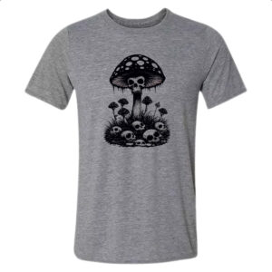 Camiseta Cinza Cogumelos da morte