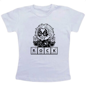 Camiseta Infanto Juvenil Einstein Rock Elementos Quimicos