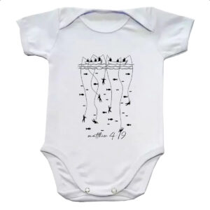 Body infantil Gospel Matheus 4-19 Pescadores de homens