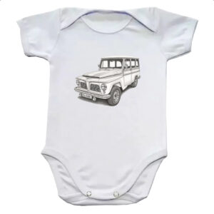 Body infantil Rural Willys esboco a lapis
