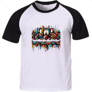 Camiseta Raglan Vitral Santa Ceia