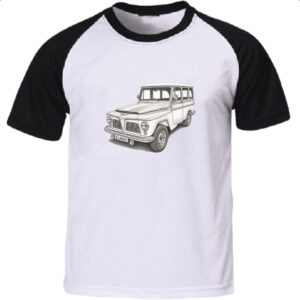 Camiseta Raglan Rural Willys esboco a lapis